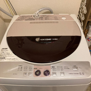 【無料】10月末まで　SHARP 洗濯機　5.5kg