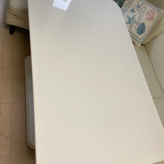 美品　昇降式テーブル　ダイニングテーブル　ホワイト - 足立区