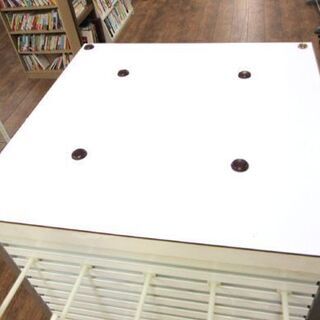 J-AXIS 店舗販促什器 直径38×高143cm 正方形 回転式 ディスプレイ棚 フック付き 店舗什器 スチールラック 札幌 厚別店