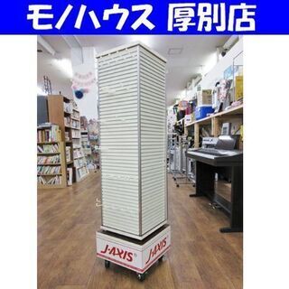J-AXIS 店舗販促什器 直径38×高143cm 正方形 回転...