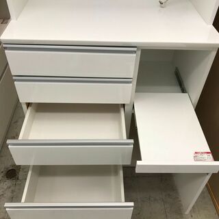 ニトリ キッチンボード レジューム90 WH ホワイト W900×D510×H1910mm