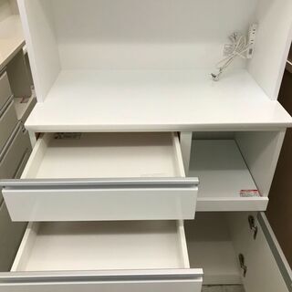 ニトリ　キッチンボード　レジューム90　WH　ホワイト　W900×D510×H1910mm　クリーニング済 ニトリ キッチンボード レジューム90 WH ホワイト W900×D510×H1910mm