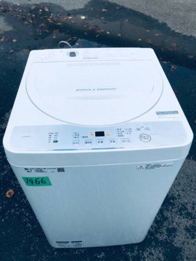✨2018年製✨1466番 SHARP✨全自動電気洗濯機✨ES-GE5C-W‼️