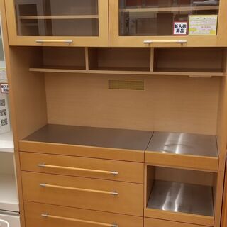 🤩お値下げしました🤩エコー ファニチャー IDC 大塚家具 取扱 レンジボード 2面 キッチンボード　食器棚 天然木