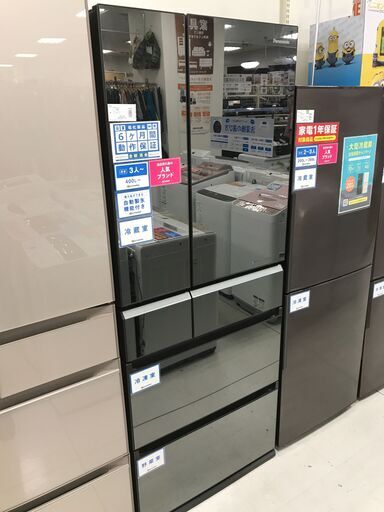 6か月間動作保証付　Panasonic　6ドア冷蔵庫　470L　2017年製　NR-F472XPV-X【トレファク南柏店】