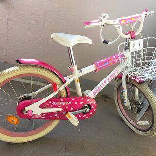 子供自転車　18インチ　白&ピンク