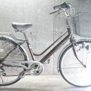 自転車中古 Audience 外装6段変速 カゴリアキャリア付き 鍵新品 タイヤ26インチ チャイルドシート取り付け可能 自転車中古 Audience 外装6段変速 カゴリアキャリア付き 鍵新品 タイヤ