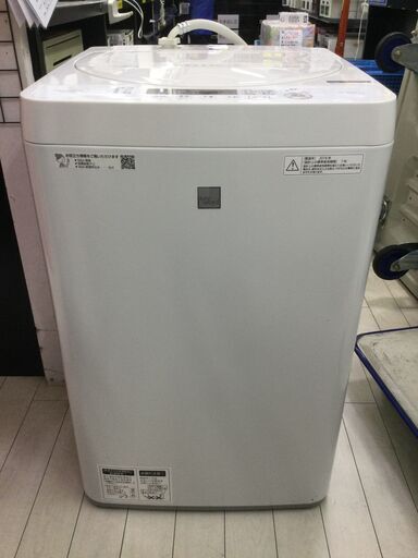 中古の洗濯機　SHARP　ES-G4E6-KW　2018年製です。