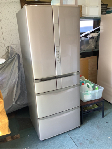 【リサイクルサービス八光　田上店　安心の１か月保証　配達設置ok】日立 R-SF52ZM 冷凍 冷蔵庫 真空チルド 502L 6ドア【大型】