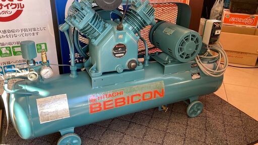 【中古】【オーバーホール済】【動作OK】【店頭引取限定】HITACHI ヒタチ　ベビコン　コンプレッサー　2.2P-9.5V5　90200円（税込）