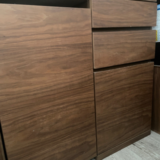 無印良品 木製カップボード ウォールナット 食器棚 88㎝