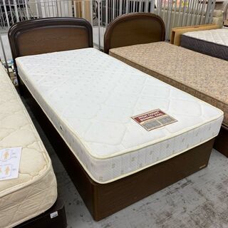 寝やすいミディアムハード!【愛品館 江戸川店】ニトリ&フランスベッド シングルベッド ベッド ID:153-017486-007 配送可 代引き配送可 - 江戸川区