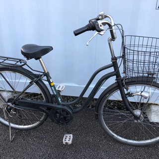 No.218【LEDオートライト,外装6段変速】★激安★ 中古自転車 ママチャリ  26インチ 軽整備済み 安い 防犯登録 町田市 麻生区 神奈川