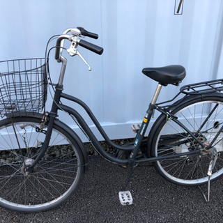 No.218【LEDオートライト,外装6段変速】★激安★ 中古自転車 ママチャリ  26インチ 軽整備済み 安い 防犯登録 町田市 麻生区 神奈川