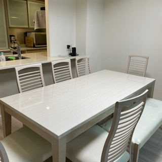 【10/19】までの出品ダイニングテーブル　長さ調整可能