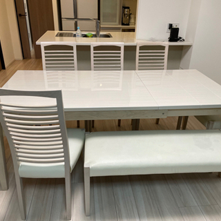 【10/19】までの出品ダイニングテーブル　長さ調整可能