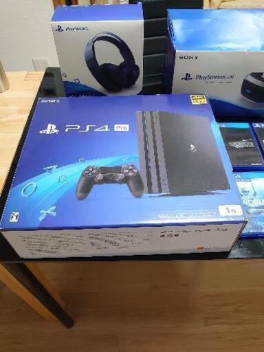 PS4 pro 、PlayStation VR 、ワイヤレスヘッドホン、ソフト5本 - www