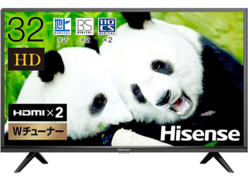 32型テレビ　ハイセンス　HD　外付けHDD対応