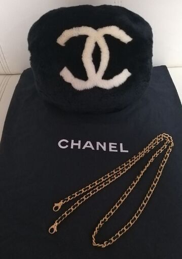 CHANEL ヴィンテージ シャネル ラパンマフ ハンドウォーマー ポシェット ショルダーバッグ