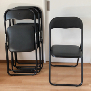 折り畳みパイプ椅子(黒)