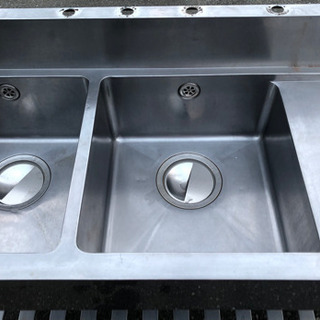 ⭐︎中古品 2槽水切付シンク 1500×600×800mm 厨房機器⭐︎