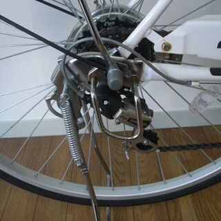 ママチャリ ホワイト 27インチ 6段ギア 自転車（ほぼ新車）mixtiell 
