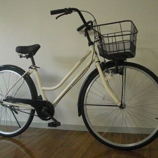 ママチャリ クリーム 26インチ 自転車 Cream 管理NO.20211004-4