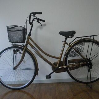 ママチャリ　ゴールド　 26インチ　自転車（ほぼ新車）Lapeure　管理NO.20211004-5