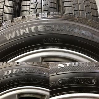 【DUNLOP WINTER MAXX WM01 215/60R16】スタッドレス【VOLVO XC 純正ホイール 16インチ 7J5HPCD108+48】2018年製 バリ溝　(VTI397)クレジットカード QRコード決済可能