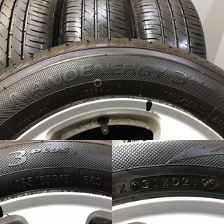 【TOYO NANOENERGY 3 plus 185/65R15】夏タイヤ【日産 純正ホイール 15インチ 6J4HPCD100+40】バリ溝 ウイングロード ティーダ等　(MTD152) クレジットカード QRコード決済可能
