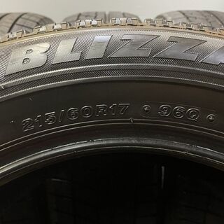BS BLIZZAK VRX 215/60R17 17インチ スタッドレス 4本 アルファード ヴェルファイア エリシオン エルグランド C-HR等　(MTB147)クレジットカード QRコード決済可能