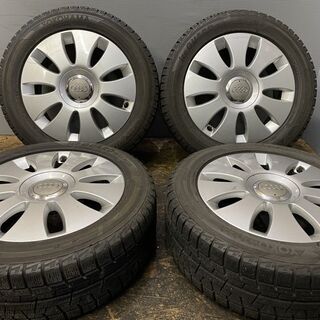 【YOKOHAMA ice GUARD iG50 PLUS 205/55R16】【audi 純正ホイール 16インチ 6.5J5HPCD112+50】バランス調整済 audi/A3等　(MTL91)クレジットカード QRコード決済可能