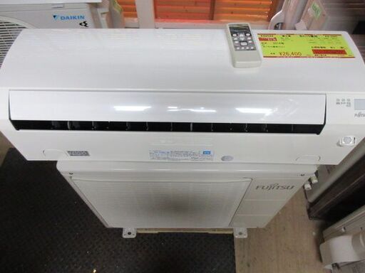 K02522　富士通　中古エアコン　主に10畳用　冷2.8kw ／ 暖3.6kw