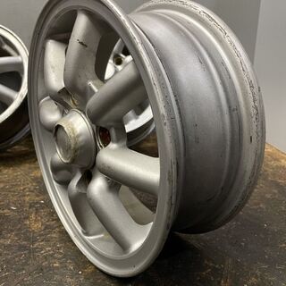 旧車ホイール BR ブラックレーシング 12インチ 4本 4.5J4HPCD110+45 旧ダイハツ等 当時物 希少　(VHC223)クレジットカード QRコード決済可能