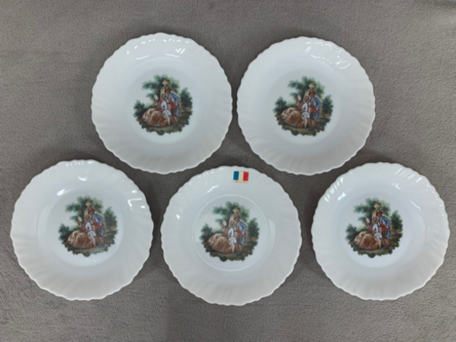 【値引きしました】arcopal アルコパル皿 プレート オパールガラス セット掃除済み フランス France