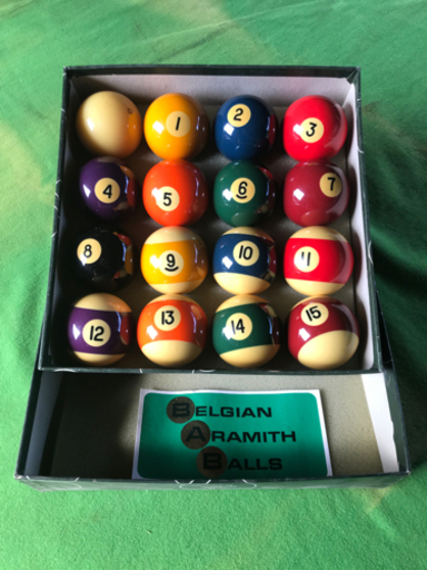 アラミス ビリヤードボール ビンテージ ビリヤード球 MADEIN Belgium ARAMITH 箱付き 2 1/4家庭用
