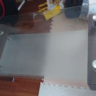 【ネット決済】ガラステーブル120×60×45