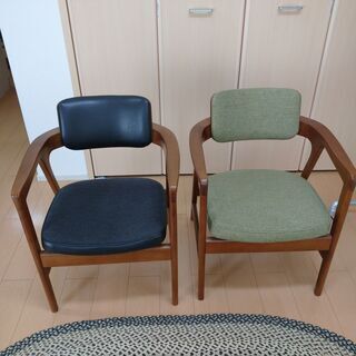 お洒落 肘掛け椅子2脚セット 田村麻呂 茨木市の椅子 チェア の中古あげます 譲ります ジモティーで不用品の処分