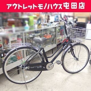 27インチ 自転車 ノーパンクタイヤ/TANNUS 3段切替 ライト/カゴ/ベル ...
