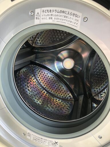 SHARP ES-S7A-WL ドラム式洗濯乾燥機 7kg 左開き ホワイト系 2016年製 家電 シャープ