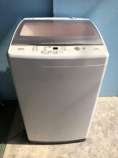 AQUA アクア AQW-GS70G-W ホワイト 全自動洗濯機 上開き 7kg 2018年製