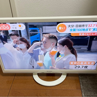 2016年　SHARP 24型白テレビ