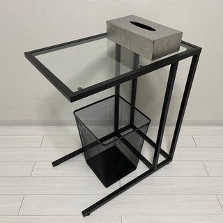 【3点セット】IKEA サイドテーブル ティッシュケース ゴミ箱