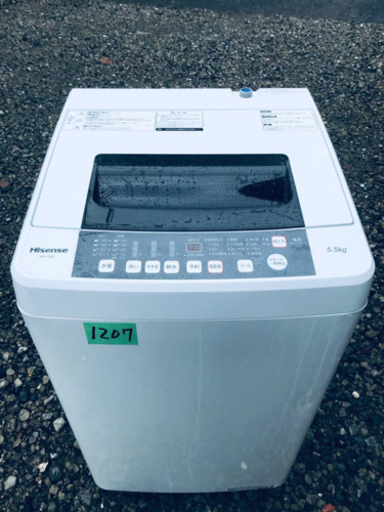 ②✨2018年製✨1207番 Hisense✨全自動電気洗濯機✨HW-T55C‼️