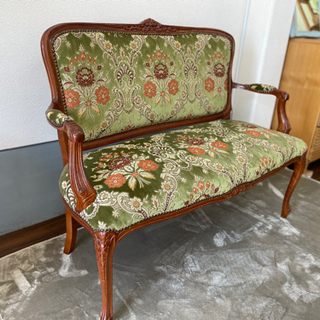 値下げしました！アンティーク猫脚　　ソファ　ベンチ