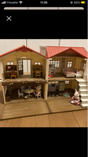 小物　シルバニアファミリー　赤い屋根の大きなお家 家具 家