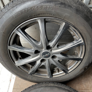 ほぼ新品　BRIDGESTONE 175/65R15 美品　アルミホイール付き　マナレイ　ユーロスピード