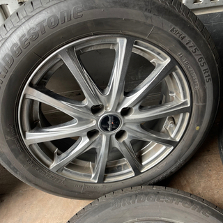 ほぼ新品　BRIDGESTONE 175/65R15 美品　アルミホイール付き　マナレイ　ユーロスピード