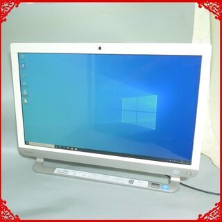 一体型パソコン 中古美品 Windows10 フルHD 21.5型ワイド 東芝 D51/TW 第