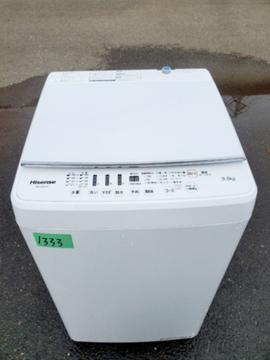 ①✨2018年製✨1333番 Hisense✨全自動電気洗濯機✨HW-G55A-W‼️